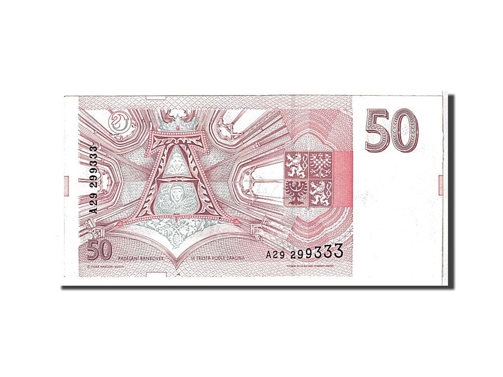 Czech Republic, 50 Korun, 1993, KM #4a, AU(50-53), A29299333