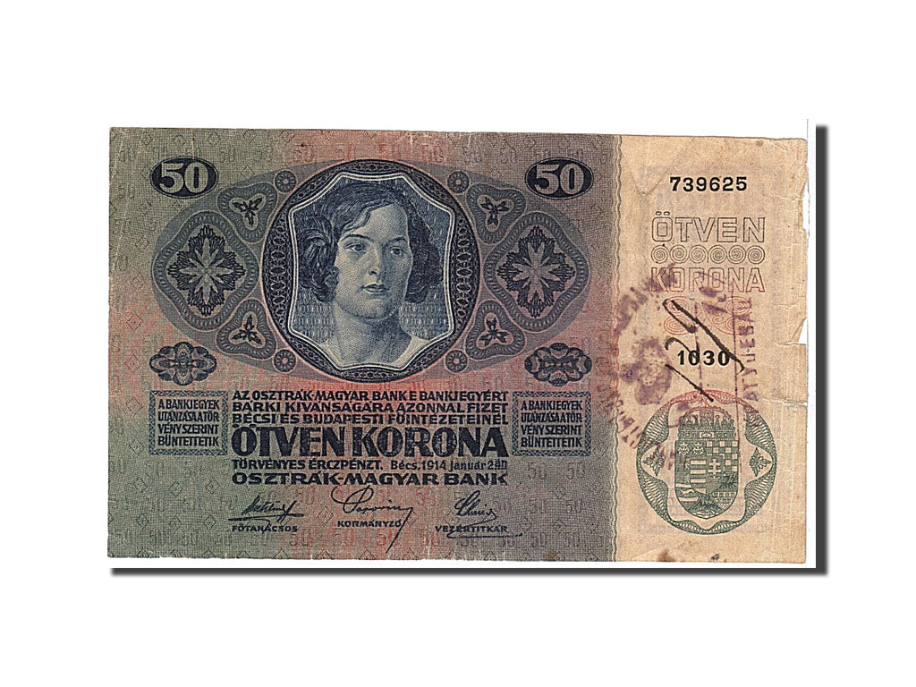 Austria, 50 Kronen, 1914, KM #15, VF(20-25), 739625