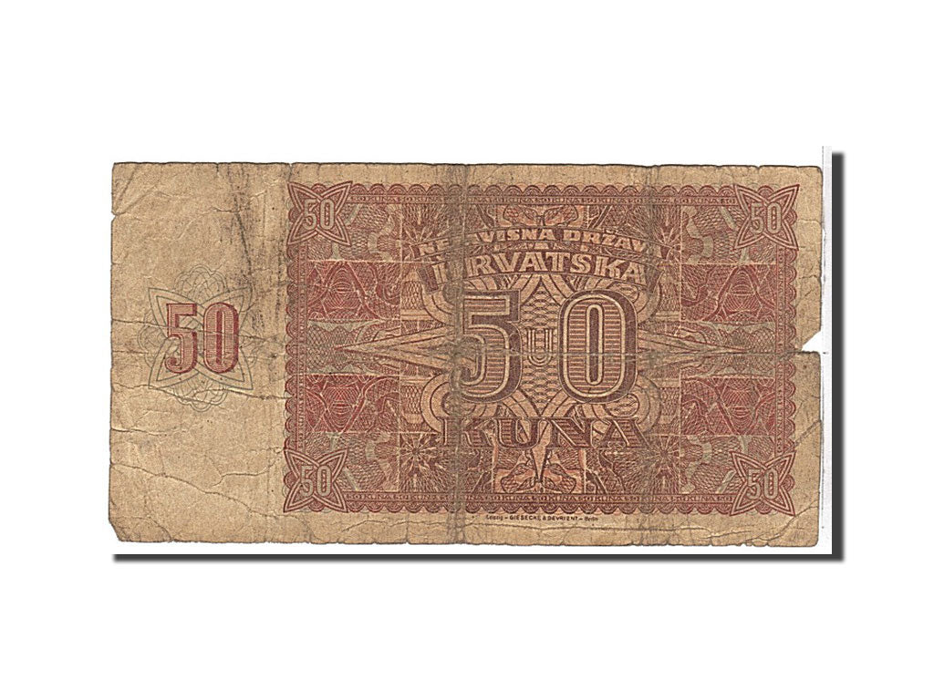 Croatia, 50 Kuna, 1941, KM #1a, VG(8-10), M0940130