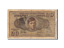 Yugoslavia, 20 Dinara, 1936, KM #30, VG(8-10), 827X0310