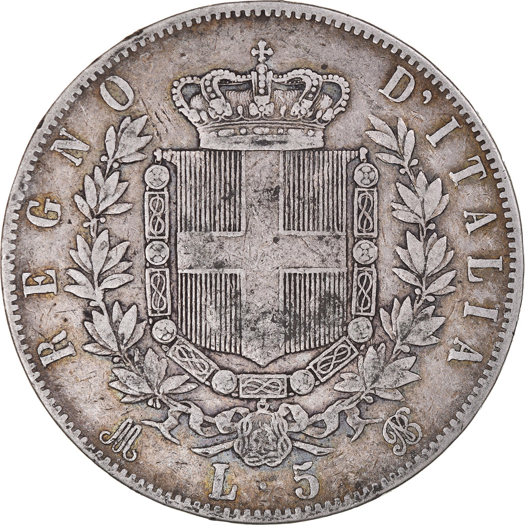 Monnaie, Italie, Vittorio Emanuele II, 5 Lire, 1874, Milan, TB, Argent, KM:8.3