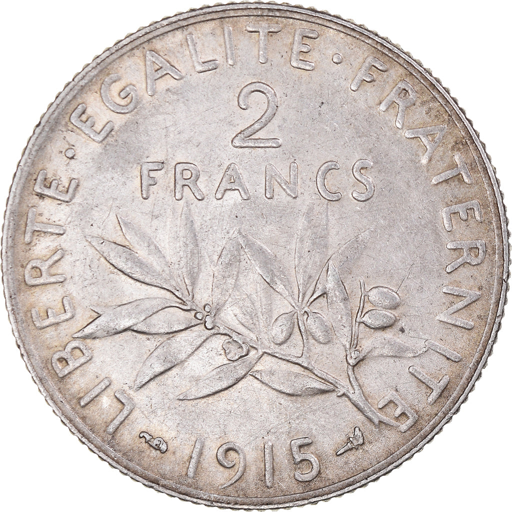 Monnaie, France, Semeuse, 2 Francs, 1915, Paris, TTB, Argent, KM:845.1