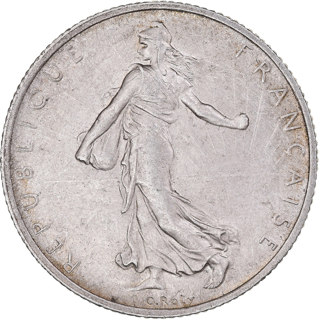 Münze, Frankreich, Semeuse, 2 Francs, 1918, Paris, SS, Silber, KM:845.1