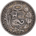 Moeda, Peru, Sol, 1925, Lima, AU(50-53), Prata, KM:218.2