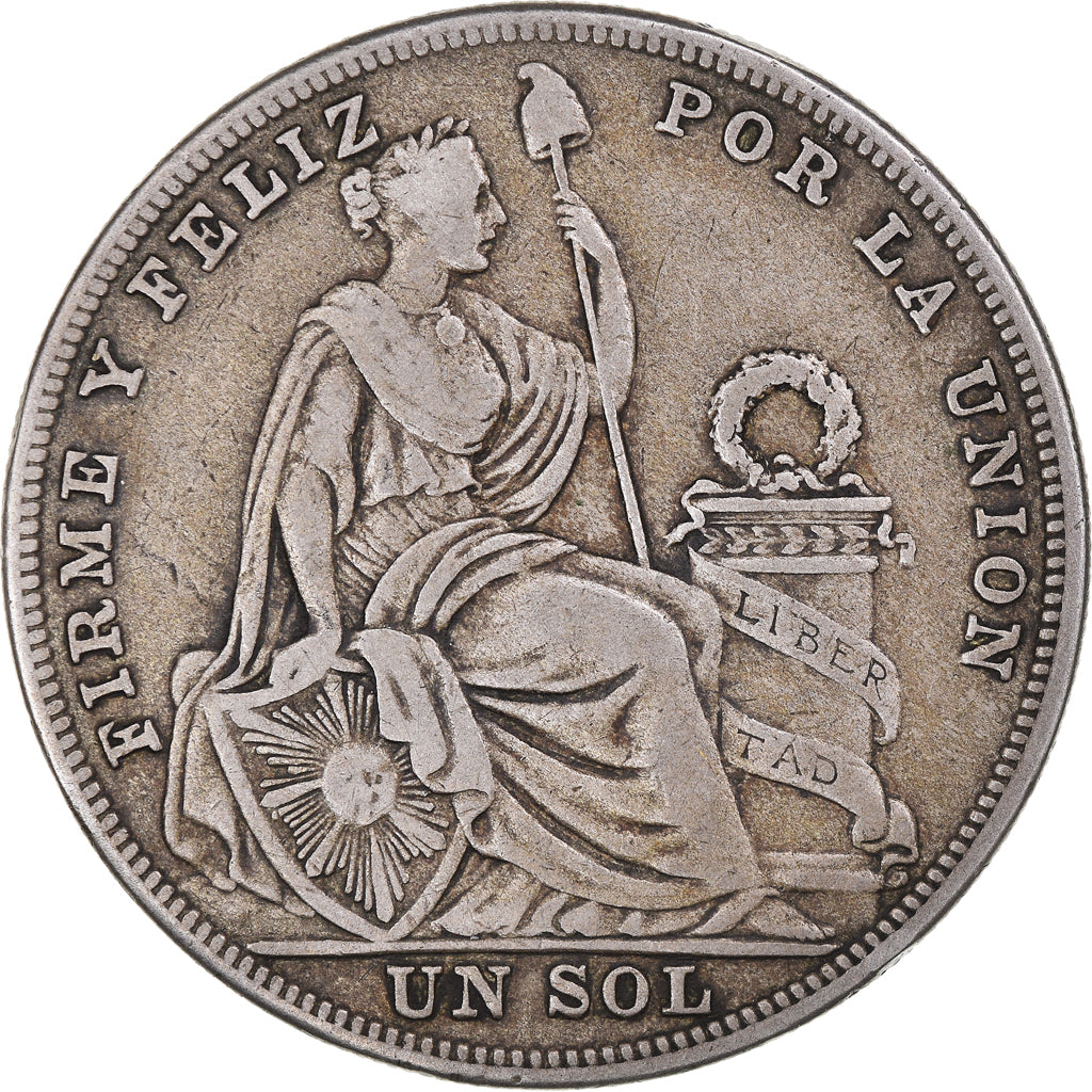 Moeda, Peru, Sol, 1925, Lima, AU(50-53), Prata, KM:218.2