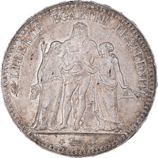 Coin, France, Hercule, 5 Francs, 1876, Paris, AU(50-53), Silver, KM:820.1