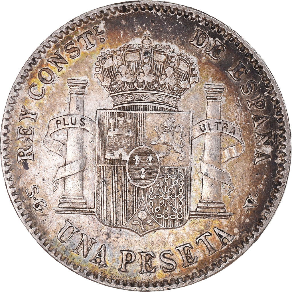 Coin, Spain, Alfonso XIII, Peseta, 1899, EF(40-45), Silver, KM:706