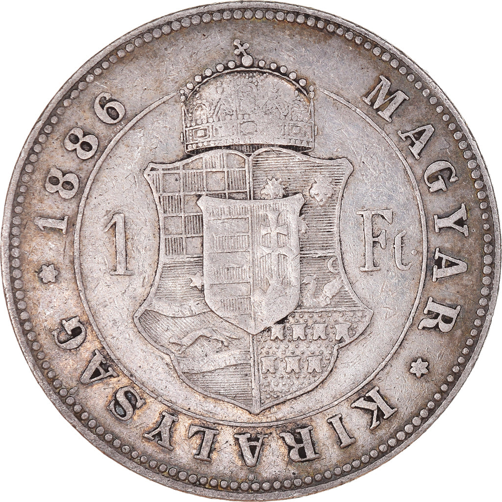 Coin, Hungary, Franz Joseph I, Forint, 1886, EF(40-45), Silver, KM:469