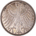 Coin, GERMANY - FEDERAL REPUBLIC, 5 Mark, 1951, Karlsruhe, EF(40-45), Silver