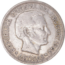 Coin, Uruguay, Peso, 1942, Santiago, EF(40-45), Silver, KM:30