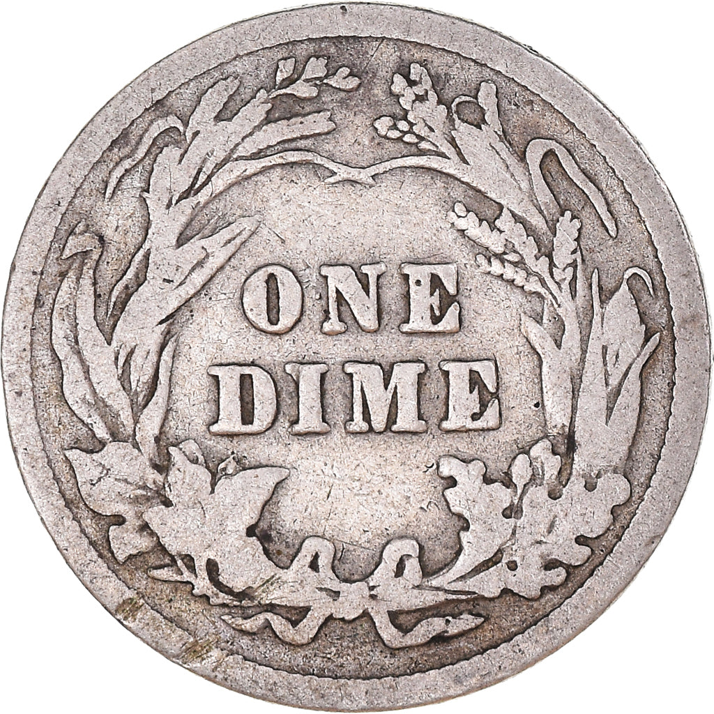 United States, Barber Dime, Dime, U.S. Mint, Philadelphia, Silver, KM:113