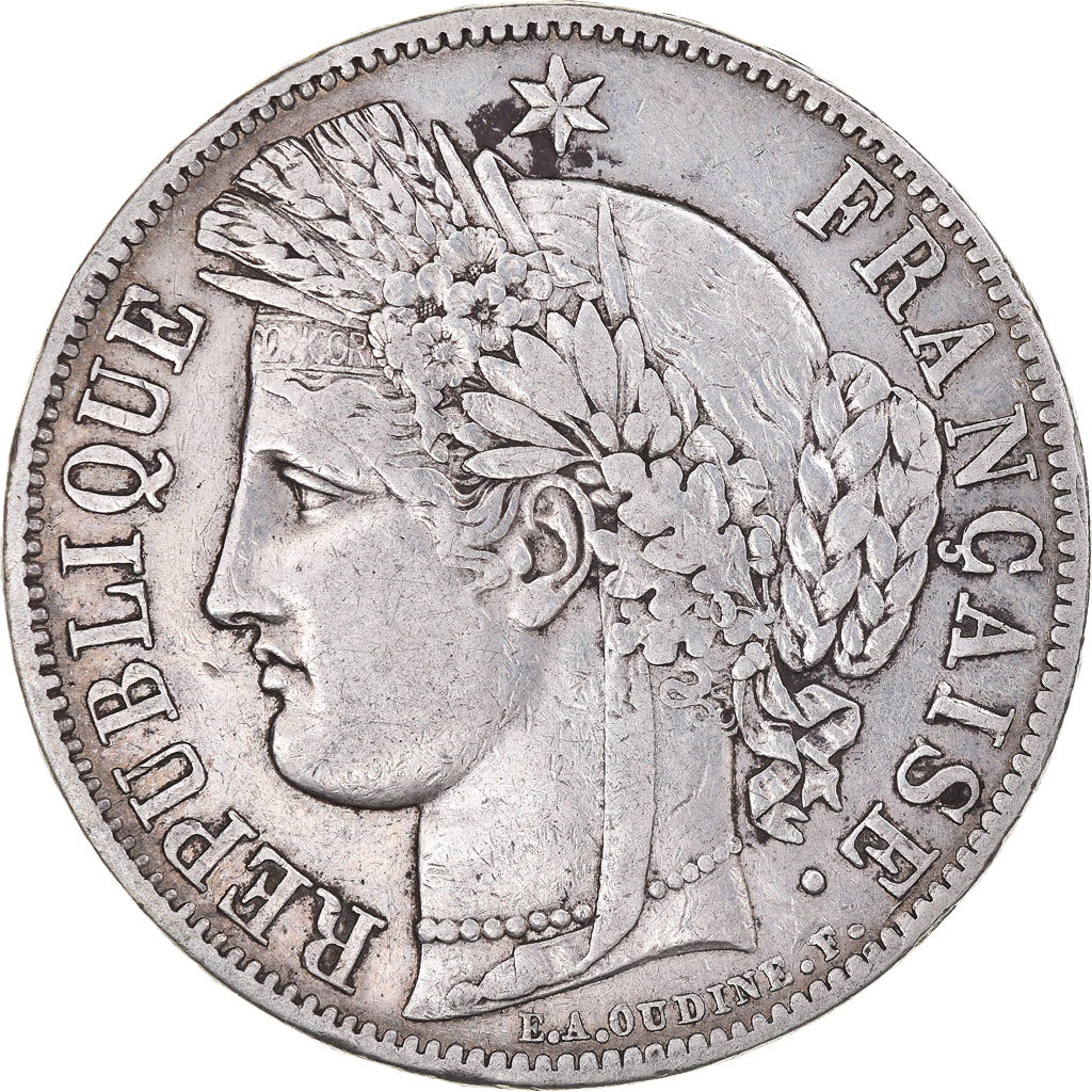 Coin, France, Cérès, 5 Francs, 1850, Paris, EF(40-45), Silver, KM:761.1