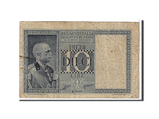 Italy, 10 Lire, 1938, KM #25b, VG(8-10), 0380805962