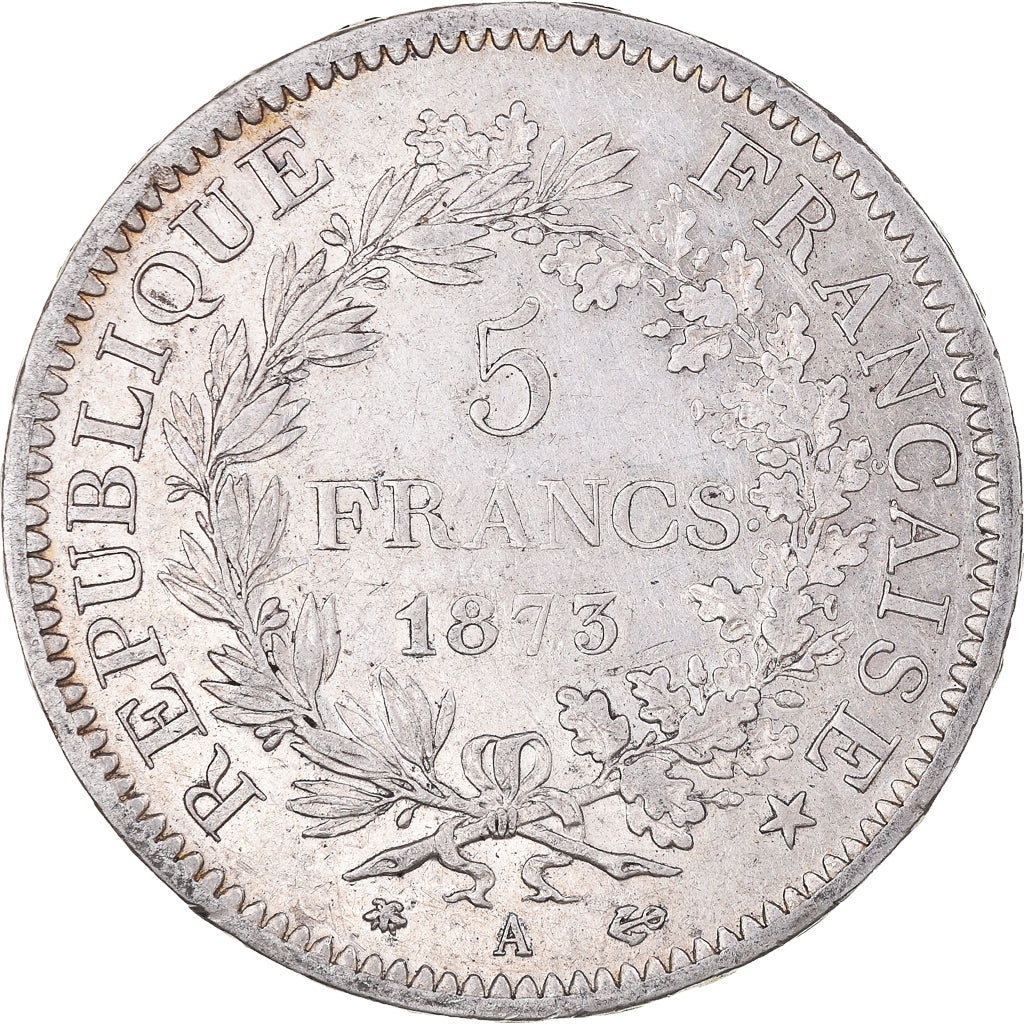 Coin, France, Hercule, 5 Francs, 1873, Paris, AU(50-53), Silver, KM:820.1