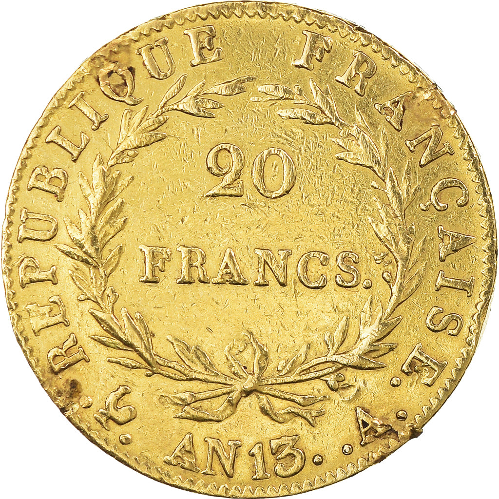 Monnaie, France, Napoléon I, 20 Francs, AN 13, Paris, TB+, Or, Gadoury:1022