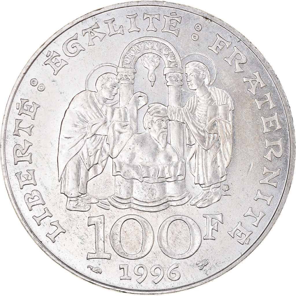 Monnaie, France, Clovis, 100 Francs, 1996, SUP+, Argent, Gadoury:953, KM:1180