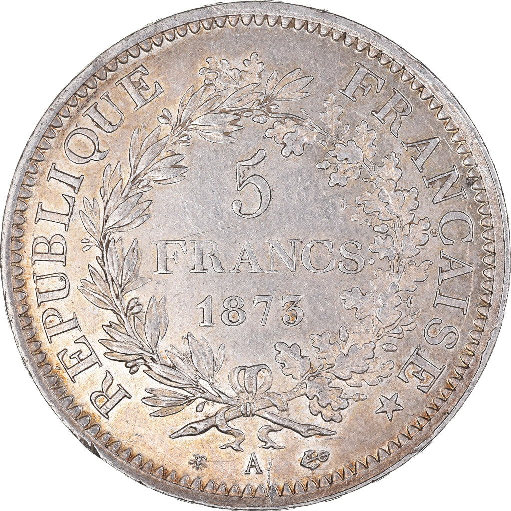 Münze, Frankreich, Hercule, 5 Francs, 1873, Paris, VZ, Silber, KM:820.1
