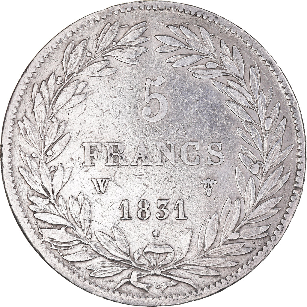 Coin, France, Louis-Philippe, 5 Francs, 1831, Lille, EF(40-45), Silver