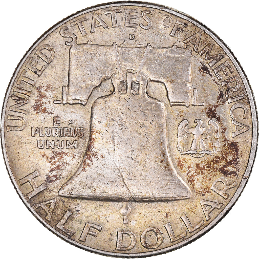 Coin, United States, Franklin Half Dollar, Half Dollar, 1962, U.S. Mint