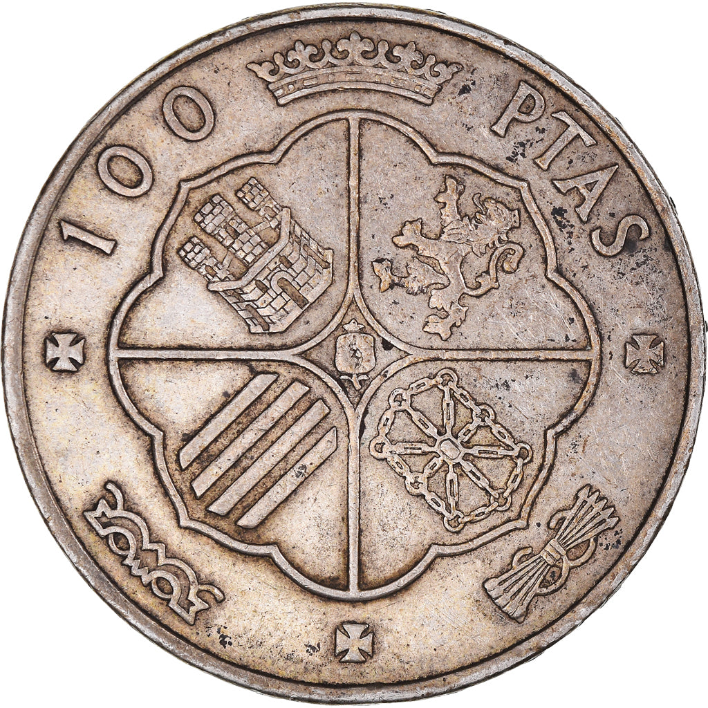 Moneta, Spagna, Caudillo and regent, 100 Pesetas, 1966, Madrid, BB, Argento