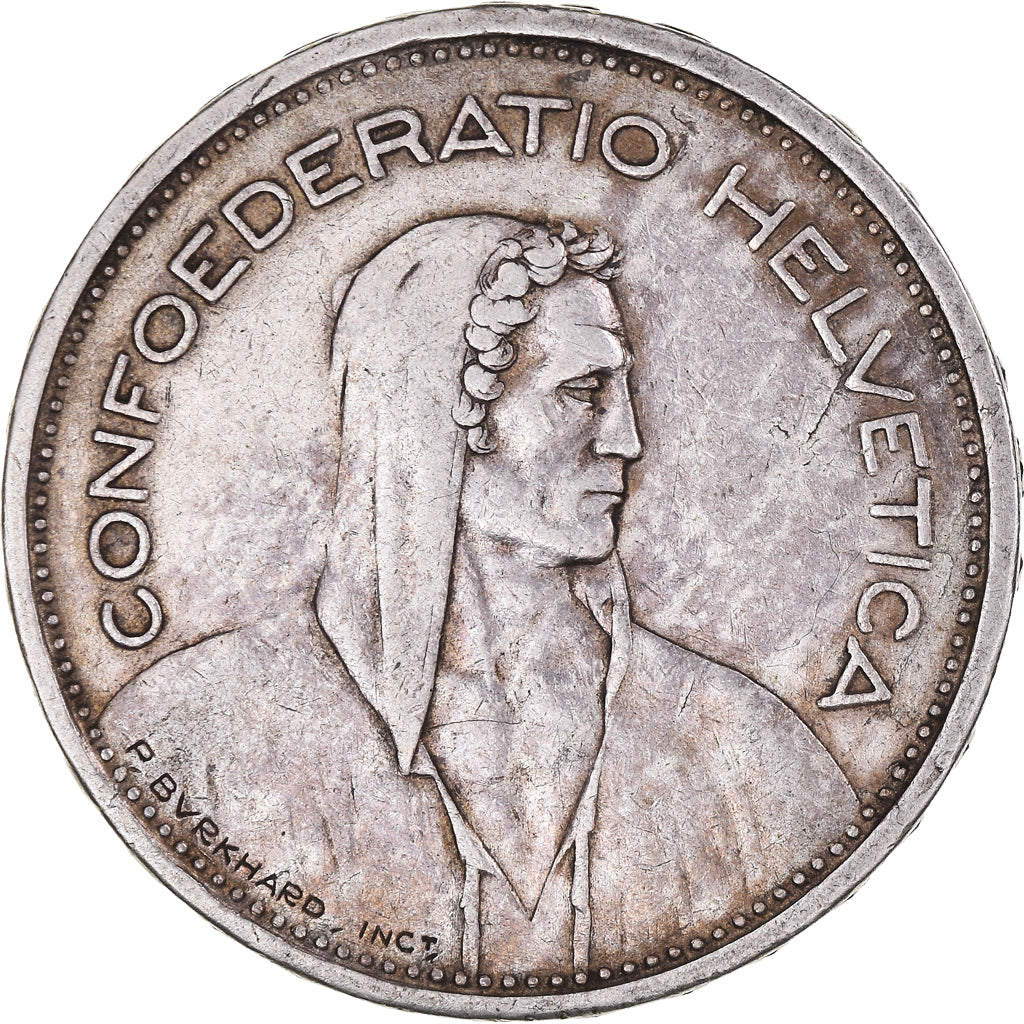 Coin, Switzerland, 5 Francs, 1931, Bern, EF(40-45), Silver, KM:40