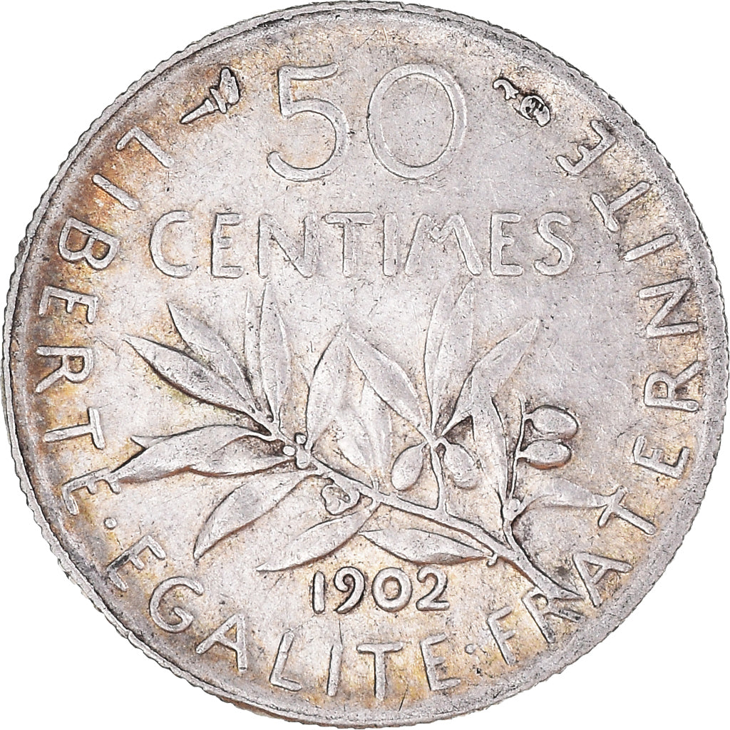 Monnaie, France, Semeuse, 50 Centimes, 1902, Paris, TTB+, Argent, Gadoury:420