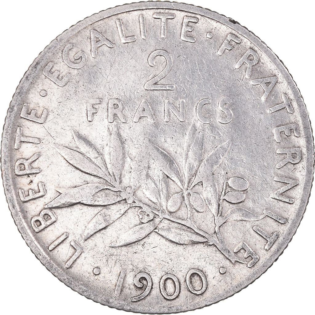 Coin, France, Semeuse, 2 Francs, 1900, Paris, VF(20-25), Silver, KM:845.1