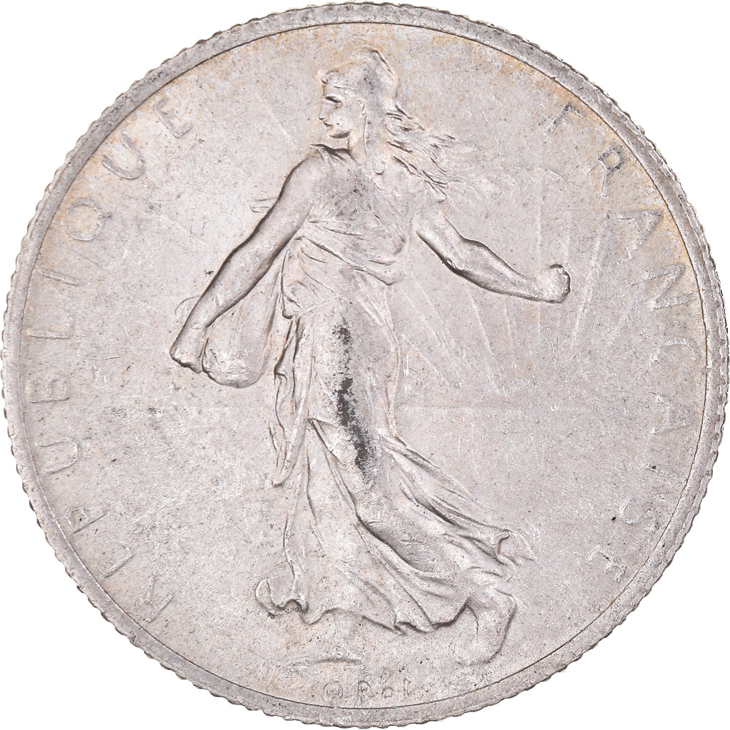 Coin, France, Semeuse, 2 Francs, 1914, Castelsarrasin, AU(55-58), Silver