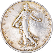 Coin, France, Semeuse, 2 Francs, 1910, Paris, AU(55-58), Silver, KM:845.1