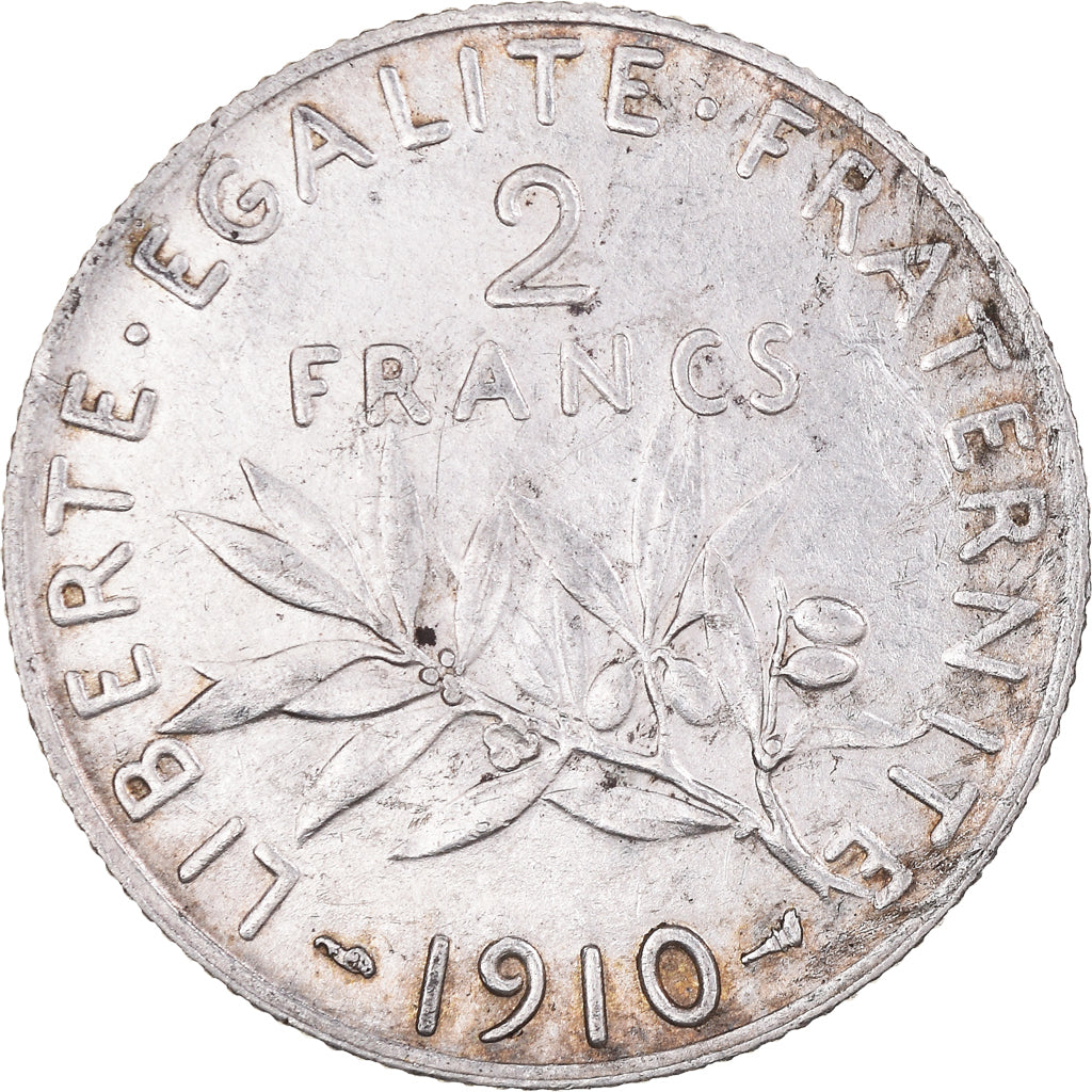 Münze, Frankreich, Semeuse, 2 Francs, 1910, Paris, SS+, Silber, KM:845.1