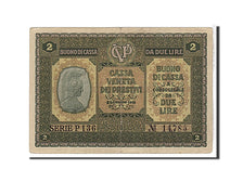 Italy, 2 Lire, 1918, KM #M5, EF(40-45), P13614785
