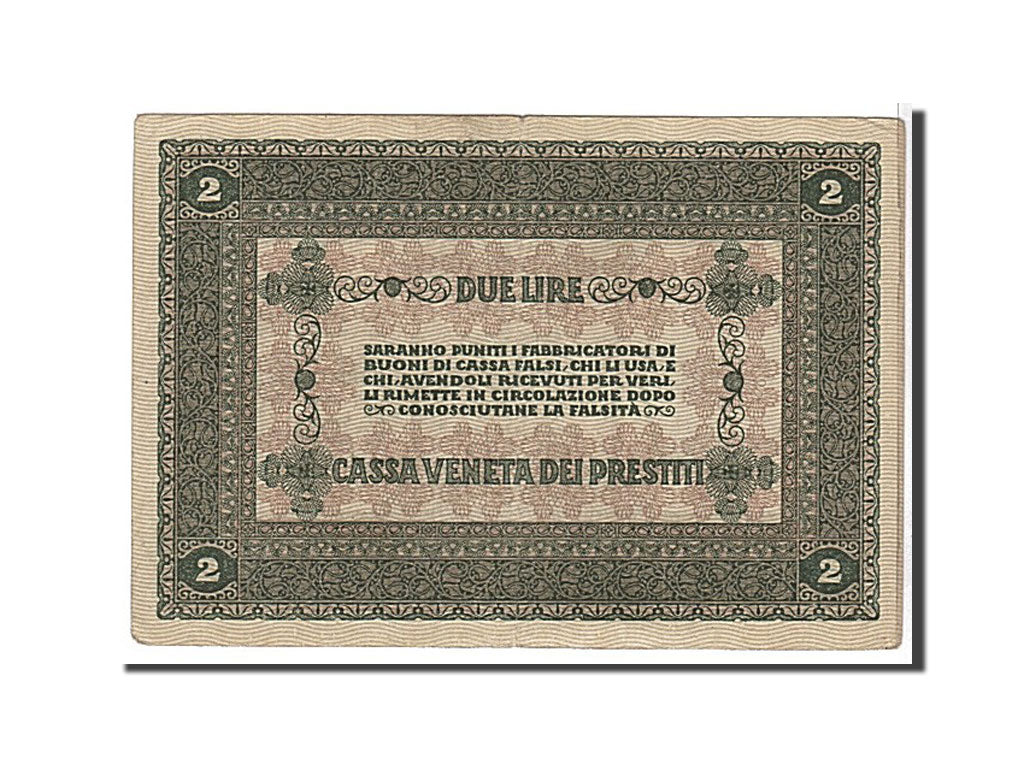 Italy, 2 Lire, 1918, KM #M5, EF(40-45), P13614785