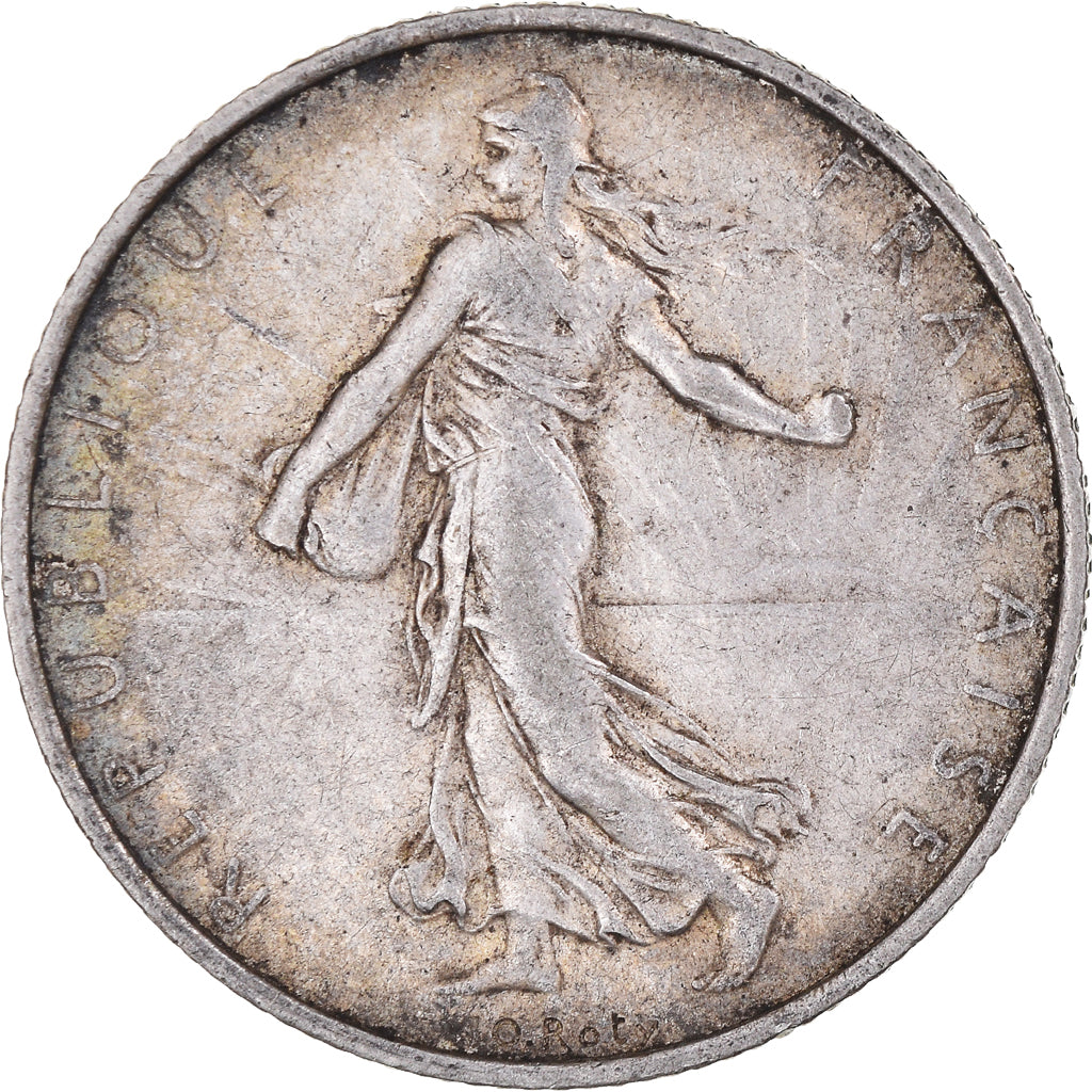 Moneta, Francia, Semeuse, 2 Francs, 1912, Paris, BB, Argento, KM:845.1