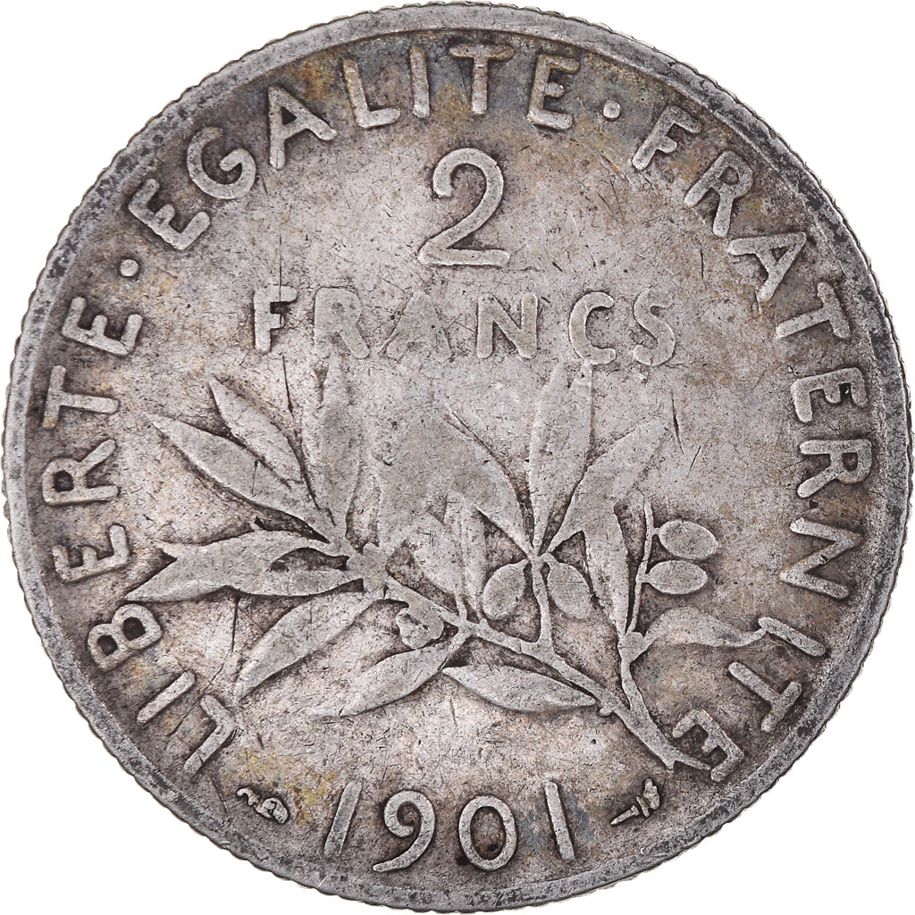 Münze, Frankreich, Semeuse, 2 Francs, 1901, Paris, SS, Silber, KM:845.1