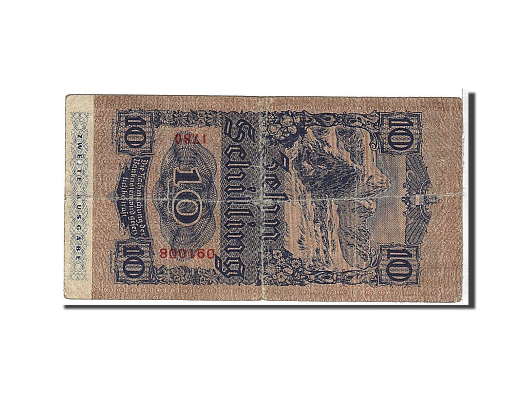 Austria, 10 Schilling, 1945, KM #114, VF(20-25), 091008