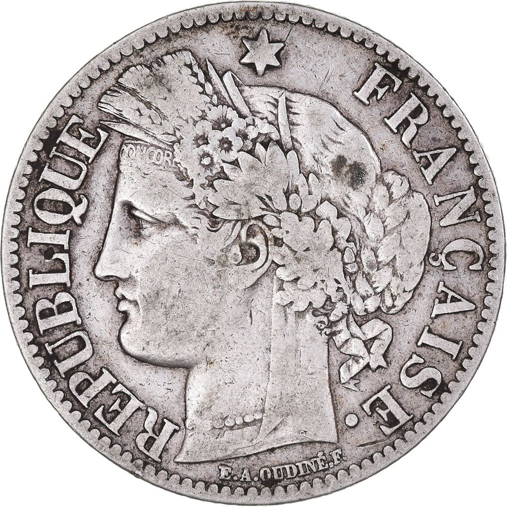 Moeda, França, Cérès, 2 Francs, 1873, Paris, VF(30-35), Prata, KM:817.1
