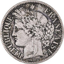 Moeda, França, Cérès, 2 Francs, 1881, Paris, EF(40-45), Prata, KM:817.1