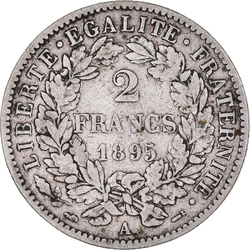 Monnaie, France, Cérès, 2 Francs, 1895, Paris, TB+, Argent, Gadoury:530a