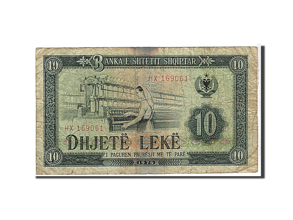 Albania, 10 Lekë, 1976, KM #43a, VG(8-10), HX169061