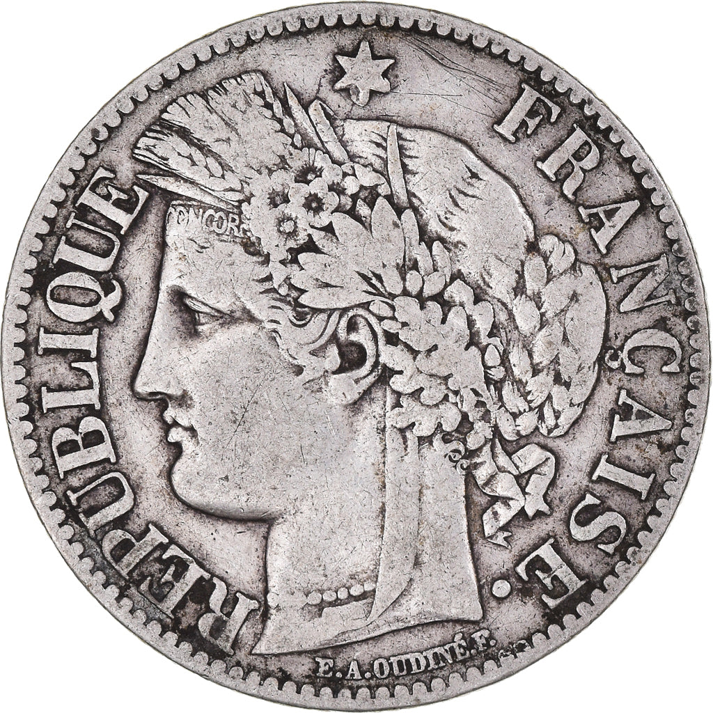 Monnaie, France, Cérès, 2 Francs, 1871, Paris, TTB, Argent, Gadoury:530