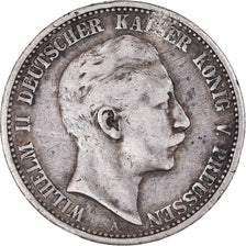Moeda, Estados Alemães, PRUSSIA, Wilhelm II, 2 Mark, 1904, Berlin, EF(40-45)