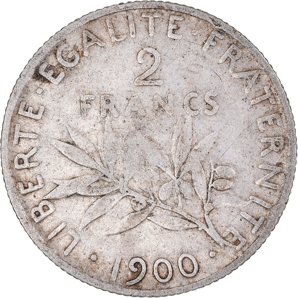 Coin, France, Semeuse, 2 Francs, 1900, Paris, VF(30-35), Silver, KM:845.1