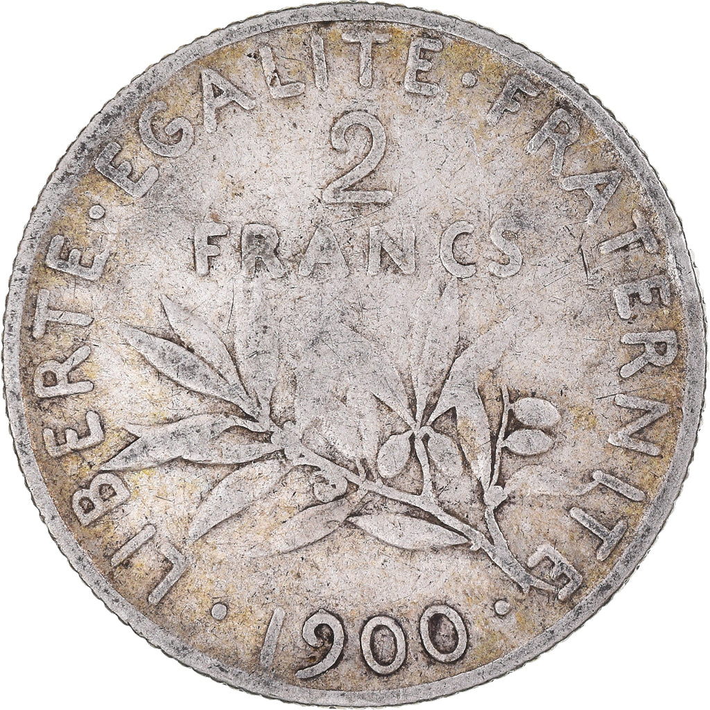 Coin, France, Semeuse, 2 Francs, 1900, Paris, VF(30-35), Silver, KM:845.1