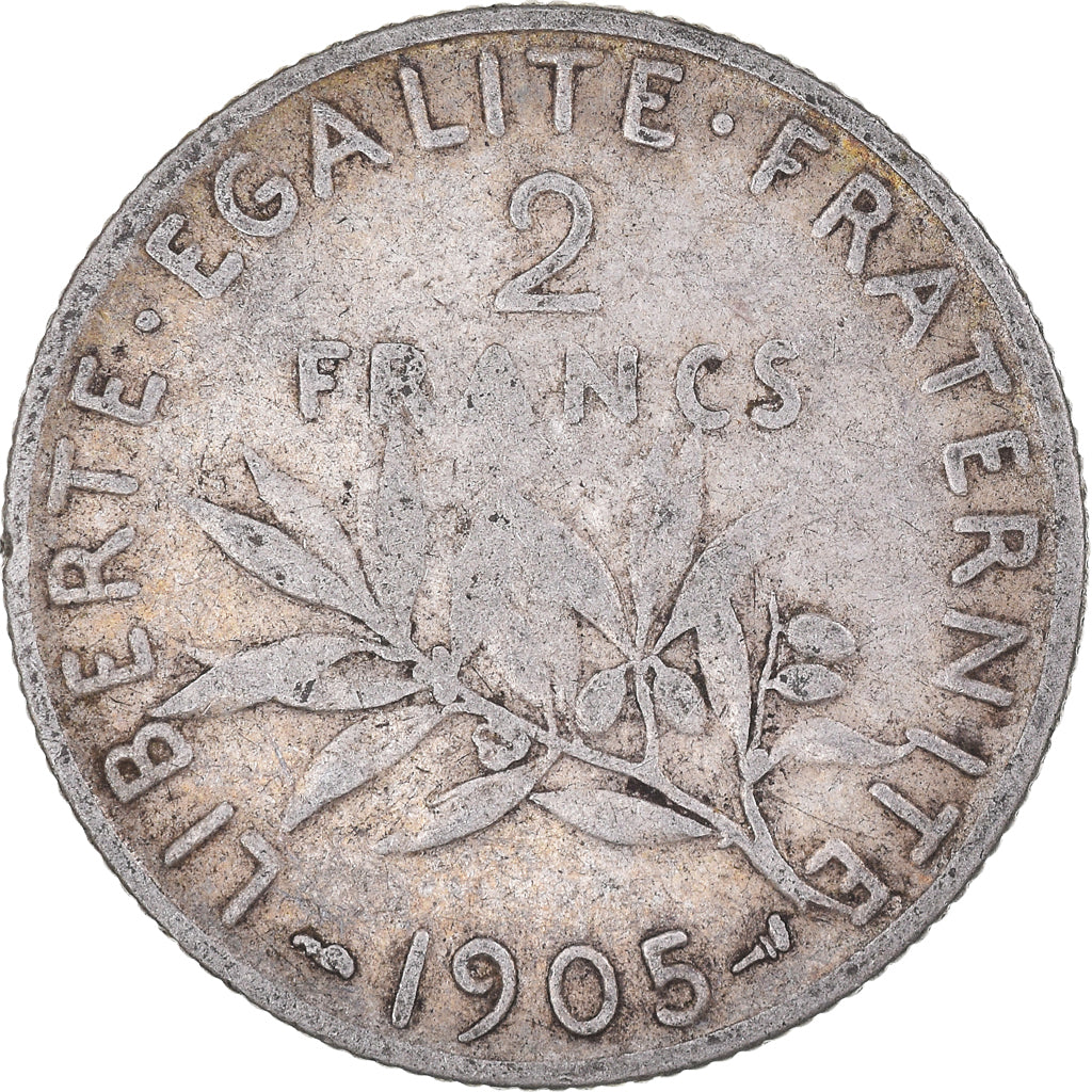Münze, Frankreich, Semeuse, 2 Francs, 1905, Paris, S+, Silber, KM:845.1
