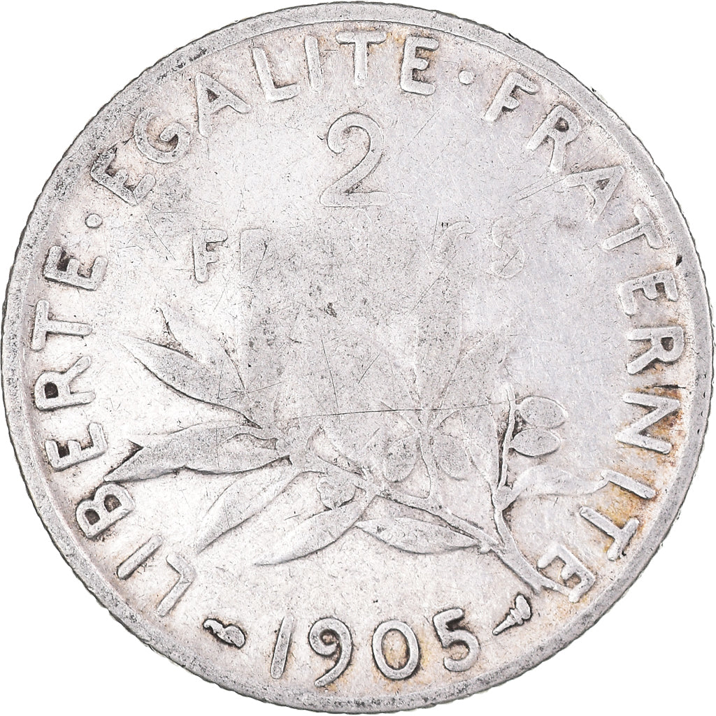 Coin, France, Semeuse, 2 Francs, 1905, Paris, EF(40-45), Silver, KM:845.1