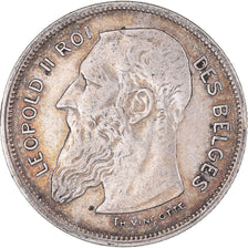 Coin, Belgium, Leopold II, 2 Francs, 2 Frank, 1909, AU(50-53), Silver, KM:58.1