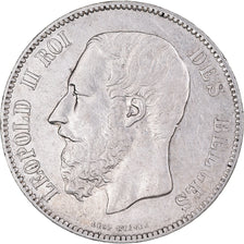 Coin, Belgium, Leopold II, 5 Francs, 5 Frank, 1871, AU(50-53), Silver, KM:24