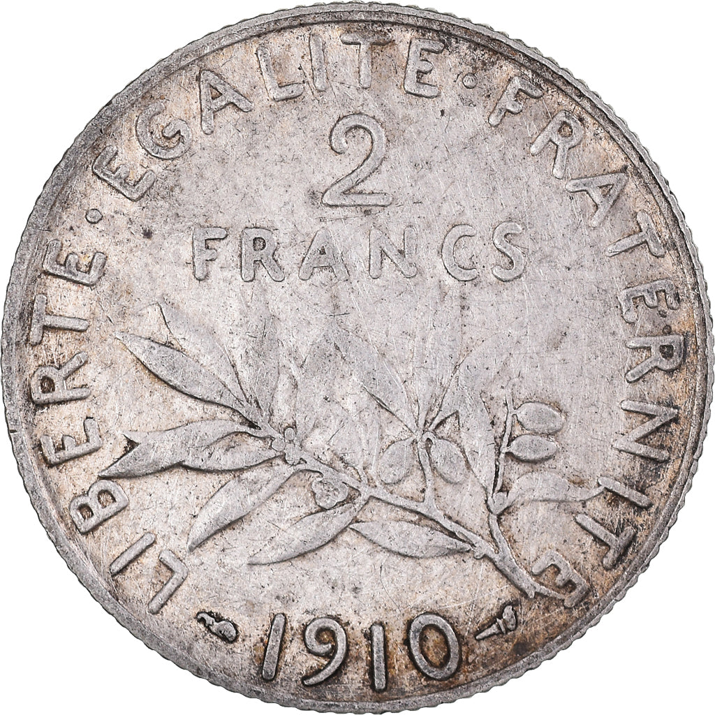 Münze, Frankreich, Semeuse, 2 Francs, 1910, Paris, SS+, Silber, KM:845.1