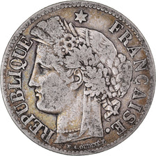 Coin, France, Cérès, 2 Francs, 1871, Paris, VF(20-25), Silver, KM:817.1
