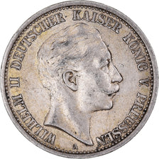 Moneda, Estados alemanes, PRUSSIA, Wilhelm II, 2 Mark, 1907, Berlin, MBC, Plata
